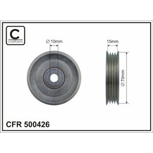 CAFFARO Vratná/vodiaca kladka rebrovaného klinového remeňa 500426