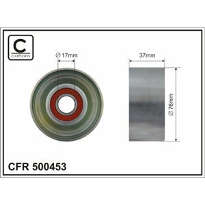 CAFFARO Napínacia kladka rebrovaného klinového remeňa 500453