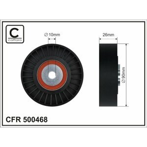 CAFFARO Vratná/vodiaca kladka rebrovaného klinového remeňa 500468