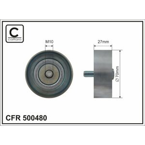 CAFFARO Vratná/vodiaca kladka rebrovaného klinového remeňa 500480