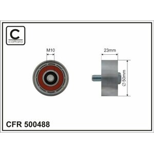 CAFFARO Vratná/vodiaca kladka rebrovaného klinového remeňa 500488