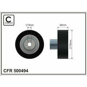 CAFFARO Vratná/vodiaca kladka rebrovaného klinového remeňa 500494