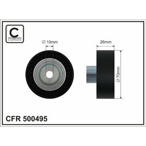 CAFFARO Vratná/vodiaca kladka rebrovaného klinového remeňa 500495