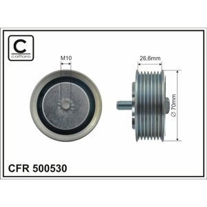 CAFFARO Vratná/vodiaca kladka rebrovaného klinového remeňa 500530