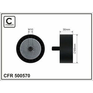 CAFFARO Vratná/vodiaca kladka rebrovaného klinového remeňa 500570