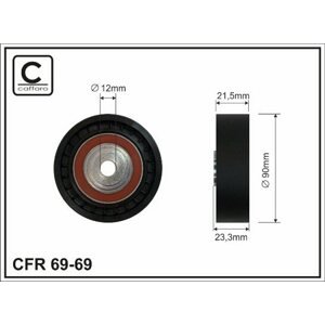 CAFFARO Vratná/vodiaca kladka rebrovaného klinového remeňa 6969