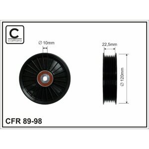 CAFFARO Vratná/vodiaca kladka rebrovaného klinového remeňa 8998