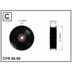 CAFFARO Vratná/vodiaca kladka rebrovaného klinového remeňa 8999