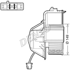 DENSO Vnútorný ventilátor DEA05007