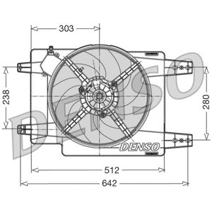DENSO Ventilátor chladenia motora DER01011