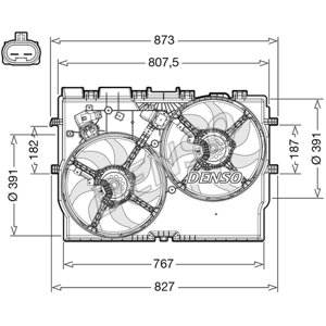 DENSO Ventilátor chladenia motora DER09310