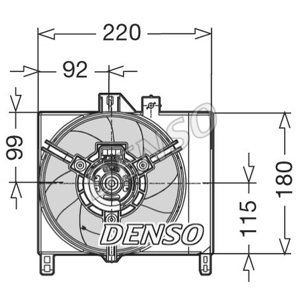 DENSO Ventilátor chladenia motora DER16003