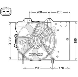 DENSO Ventilátor chladenia motora DER21024