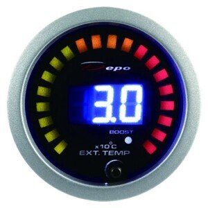 Prídavný budík DEPO 2v1 - Turbo, Výfuková teplota