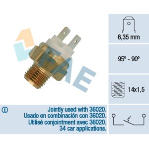 FAE Teplotný spínač ventilátora chladenia 36010