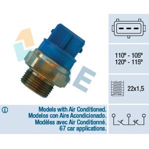 FAE Teplotný spínač ventilátora chladenia 38330