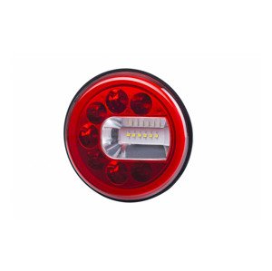Svetlo zadné združené HOR 96B - LUNA, LED 12/24V, PRAVÉ (verzia pre montáž na stenu, obrysové, hmlové a cúvacie svetlo, guľatý kábel 4x0,5 mm2, dĺžka 1,5 m)