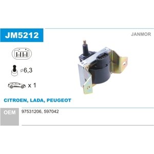 JANMOR Zapaľovacia cievka JM5212