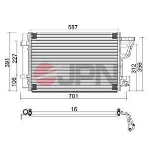JPN Kondenzátor klimatizácie 60C0327-JPN