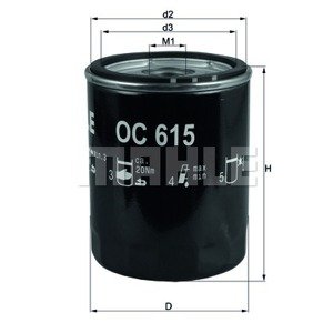 KNECHT Olejový filter OC615