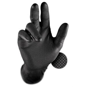 Protišmykové nitrilové rukavice čierne veľkosť M/8 - 50ks