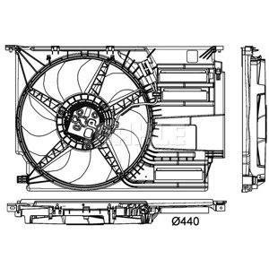 MAHLE ORIGINAL Ventilátor chladenia motora CFF 405 000P