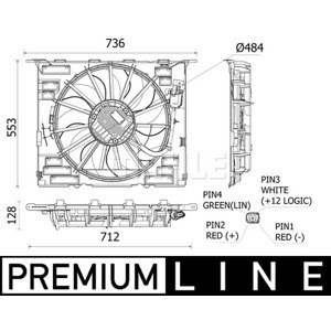 MAHLE ORIGINAL Ventilátor chladenia motora CFF 535 000P