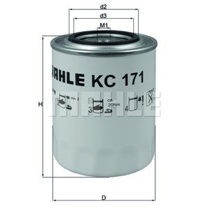 MAHLE ORIGINAL Palivový filter KC171