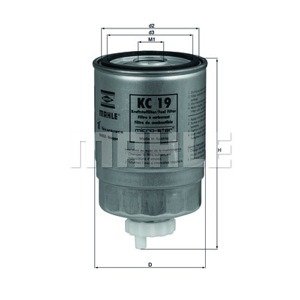 MAHLE ORIGINAL Palivový filter KC19