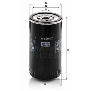 MANN-FILTER Olejový filter W 950/47