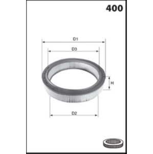 MECAFILTER Vzduchový filter EL3063