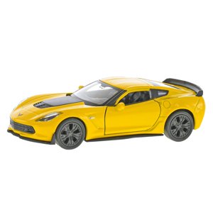 Auto Corvette Z06 11,5 cm kov na spätný chod - žlté