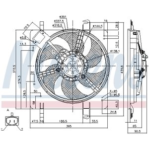 NISSENS Ventilátor chladenia motora 85028