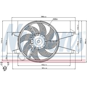 NISSENS Ventilátor chladenia motora 85029
