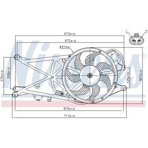 NISSENS Ventilátor chladenia motora 85204