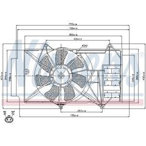 NISSENS Ventilátor chladenia motora 85327