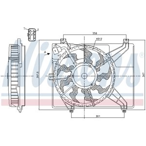 NISSENS Ventilátor chladenia motora 85893