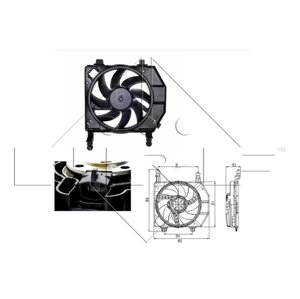 NRF Ventilátor chladenia motora 47261