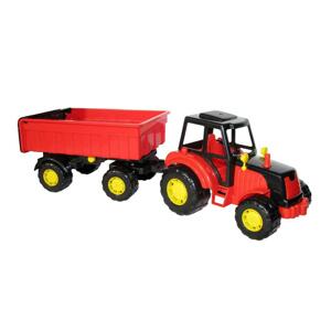Traktor s prívesom 41 cm - červený
