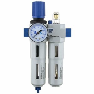 Regulátor tlaku vzduchu s filtrom RECTUS OU-1/4-MINI (Sušič s redukciou/olejovačom) - RQS 1/4
