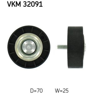 SKF Vratná/vodiaca kladka rebrovaného klinového remeňa VKM32091