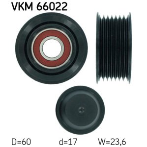SKF Vratná/vodiaca kladka rebrovaného klinového remeňa VKM66022