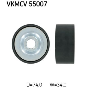 SKF Vratná/vodiaca kladka rebrovaného klinového remeňa VKMCV55007