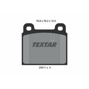 TEXTAR Sada brzdových platničiek kotúčovej brzdy 2001102
