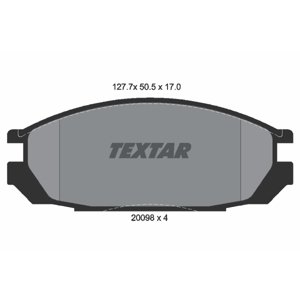 TEXTAR Sada brzdových platničiek kotúčovej brzdy 2009801