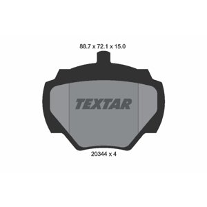 TEXTAR Sada brzdových platničiek kotúčovej brzdy 2034402
