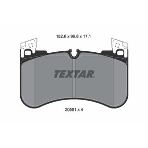TEXTAR Sada brzdových platničiek kotúčovej brzdy 2058101