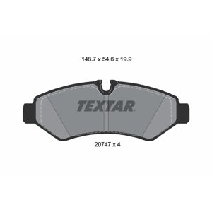 TEXTAR Sada brzdových platničiek kotúčovej brzdy 2074701