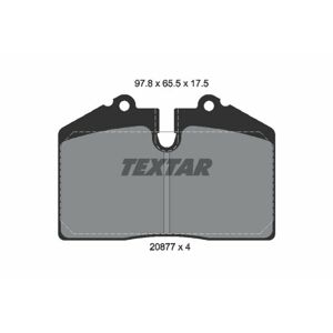 TEXTAR Sada brzdových platničiek kotúčovej brzdy 2087708