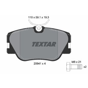 TEXTAR Sada brzdových platničiek kotúčovej brzdy 2094102
